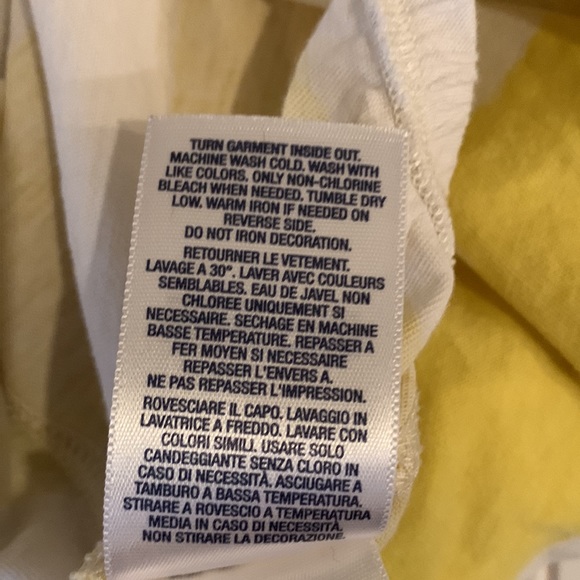 Ralph Lauren- Long Sleeve T shirt hoodie, yellow white stripe, Size 4 kids - Picture 7 of 8